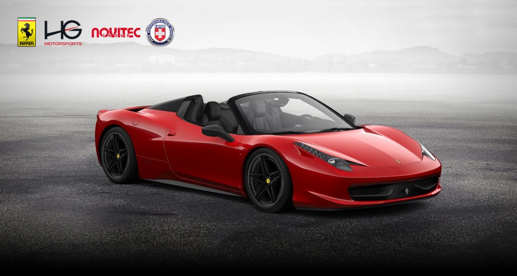 Ferrari 458 Spider with HRE S107 wheels and lowered stance by HG Performance