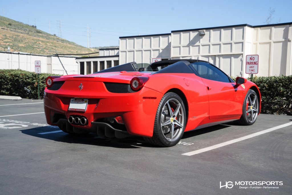 Ferrari 458 Spider with HRE S107 wheels and lowered stance by HG Performance
