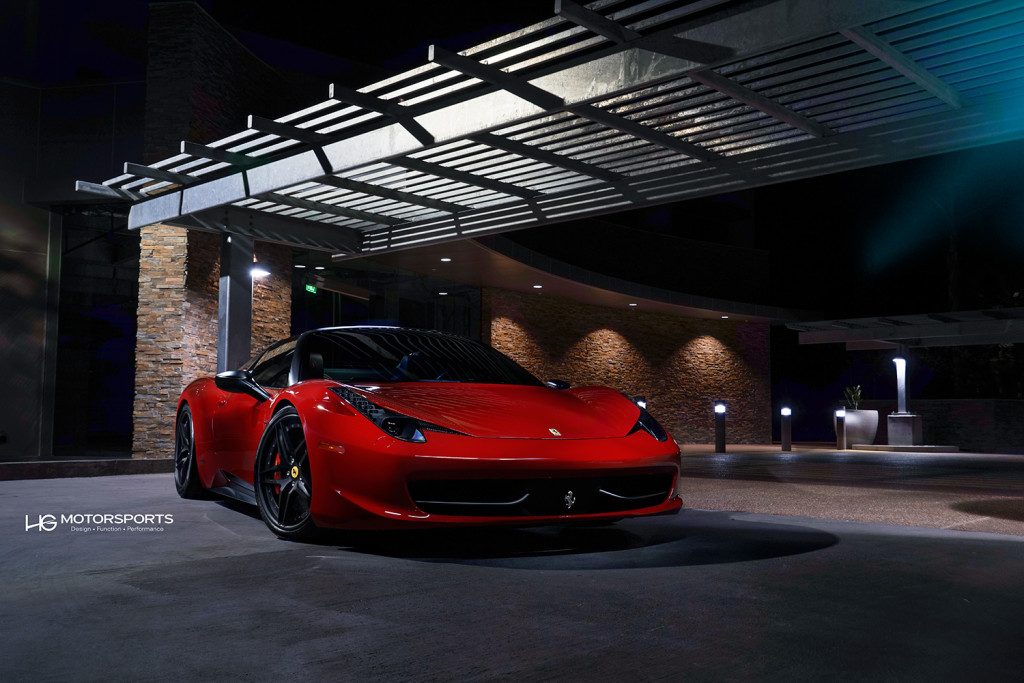 2013 Ferrari 458 Spider lowered on HRE S107 wheels by HG Performance